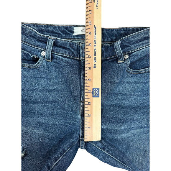 We The Free Skinny Jeans Size 27 Distressed Raw Hem Medium Wash Mid Rise - Picture 6 of 7